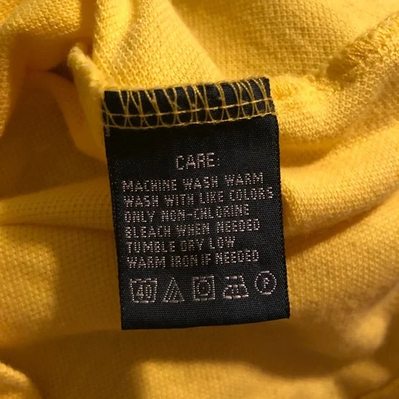 Ralph Lauren yellow boys polo button up collar - Picture 8 of 9